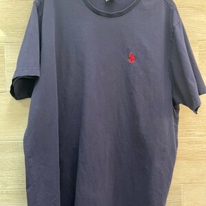 U.S. Polo Assn. Dark Blue Tee with Red Logo